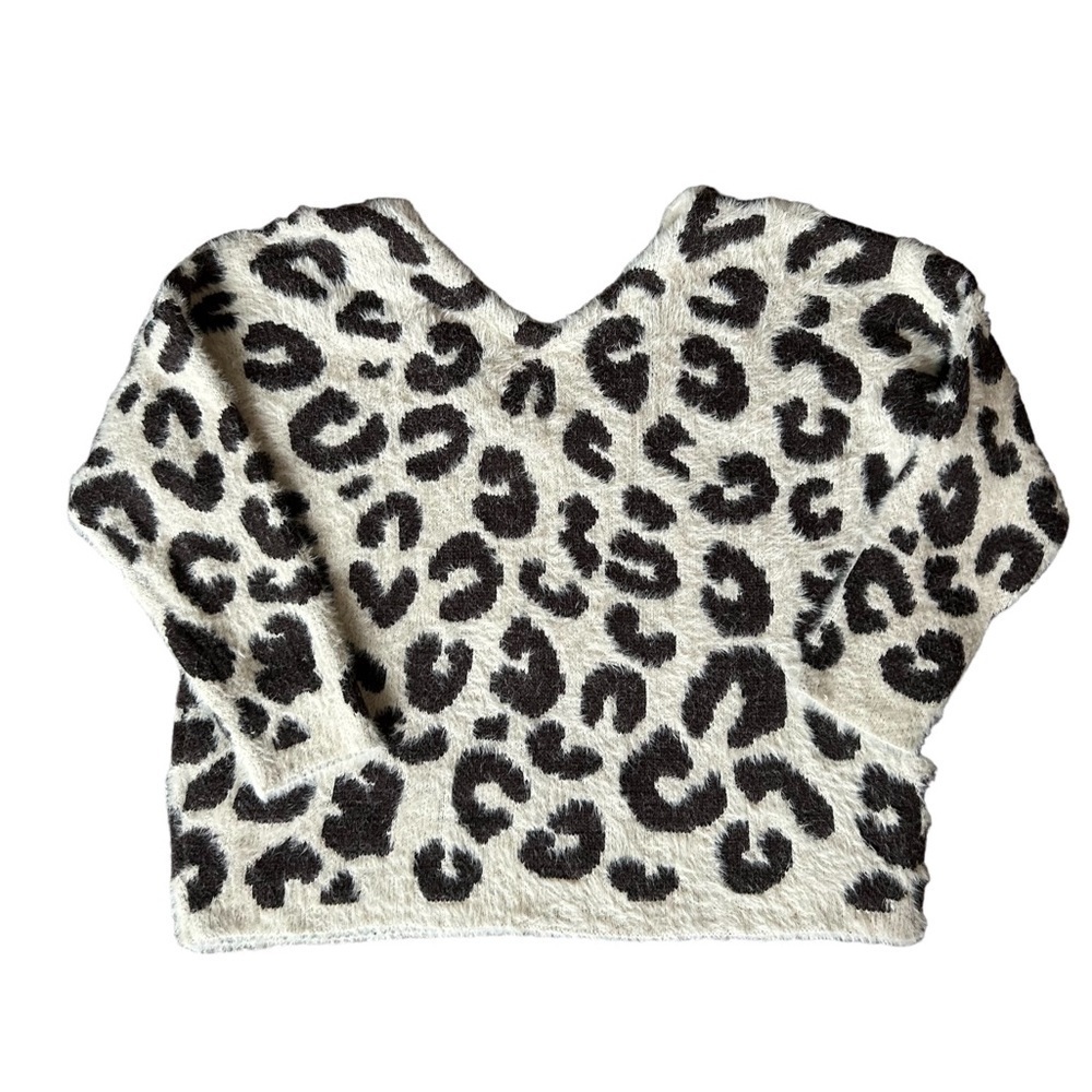 POL oversized animal print thick fuzzy warm sweater size medium - Picture 6 of 9